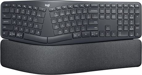 Logitech ERGO K860 Wireless Ergonomic Keyboard - Split Keyboard, Wrist Rest, Nat