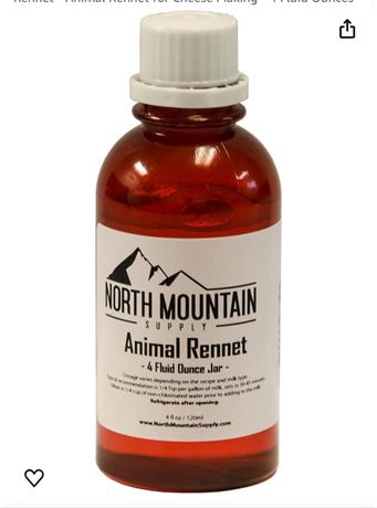 North Mountain Supply Professional Quality Liquid Calf Rennet - Animal Rennet fo