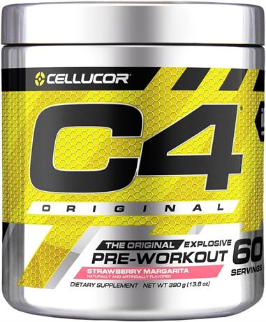 Cellucor C4 Original Pre Workout Powder Strawberry Margarita BB 01/2025 60