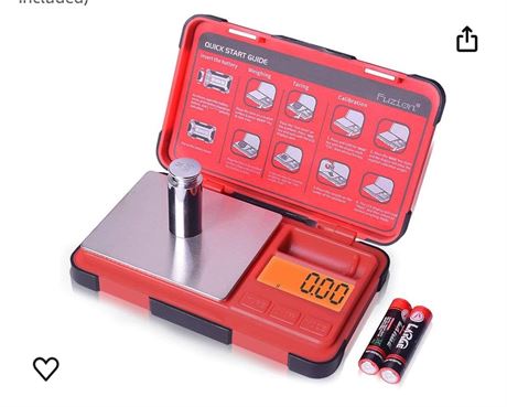 Fuzion Pocket Scale 0.01g/200g, Gram Scale with 6 Units Conversion, Small Scale