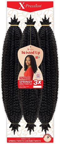 Outre Crochet Braids X-Pression Twisted Up 3X Springy Afro Twist 24"