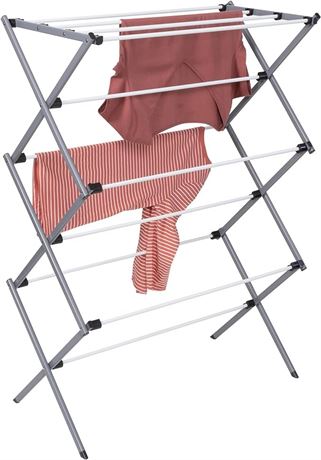 Honey-Can-Do DRY-09065 Collapsible Clothes Drying Rack Steel,White / Siver