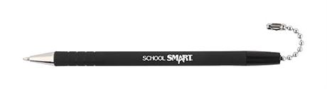 20 PCS- School Smart Rubberized Counter Pen Refill, Medium Tip, Black Ink/Barrel