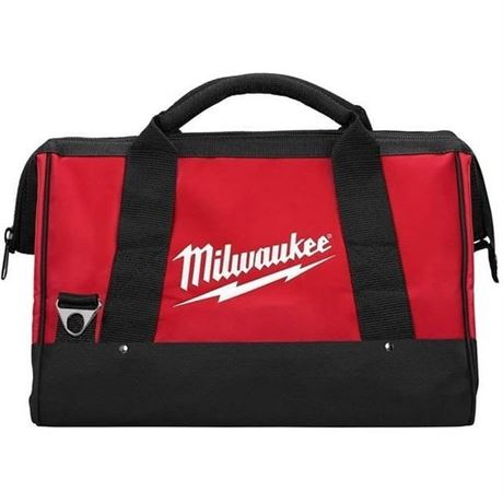 Milwaukee 17 Inch Heavy Duty Canvas Tool Bag with 6 Interior Pockets,