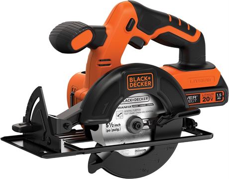 BLACK+DECKER 20V MAX POWERCONNECT 5-1/2 in. Cordless Circular Saw with Battery a