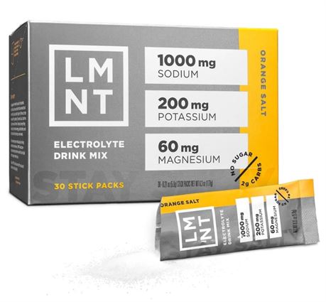 LMNT Keto Electrolyte Powder Packets| Orange Salt | 30 Stick Packs