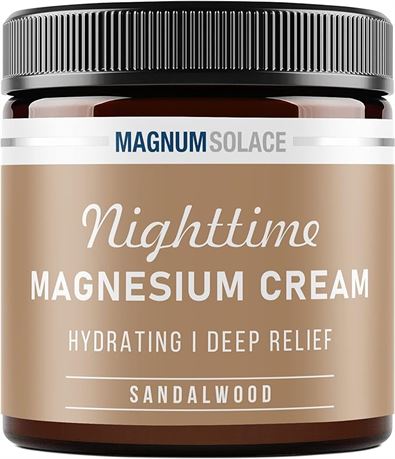 Magnesium Lotion – Nighttime Magnesium Cream – Apply to Leg Muscles, Arms or Che