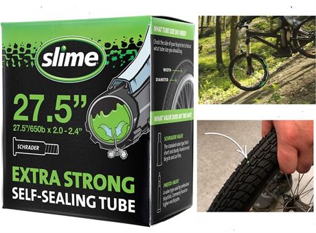 Slime Bike Inner Tube with Slime Puncture Sealant, 27.5"