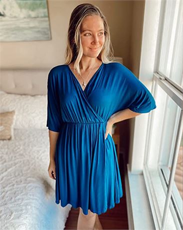 XL - Ekouaer Labor/Delivery/Hospital Gown Maternity Dress Nursing Nightgown