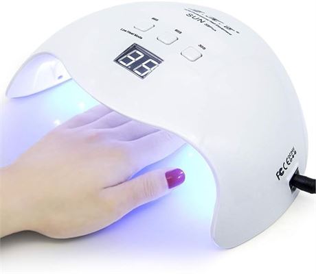 Gel UV LED Nail Polish Lamp, LKE Nail Dryer 40W LED Light with 3 Timers
