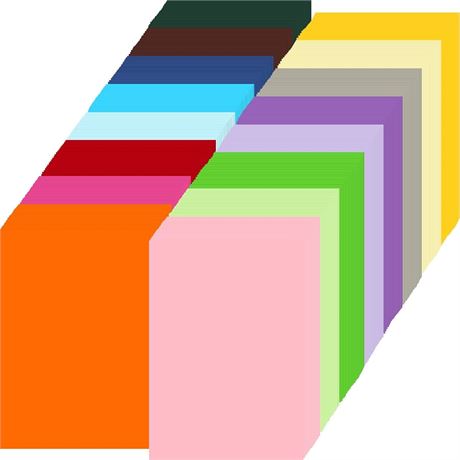 320 Pcs Cardstock Paper 16 Assorted Color 8.3 x 11.6 A4 Cardstock Thick Double Sided Printed Colored Paper 250gsm Solid Color Craft Paper for DIY Art Craft Scrapbooking Making School Party