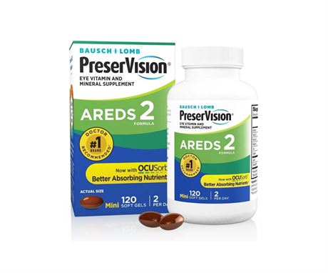 PreserVision AREDS 2 Eye Vitamin & Mineral Supplement, Contains Lutein