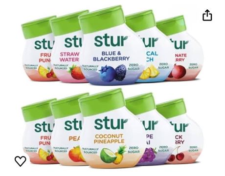 Stur Liquid Water Enhancer | The Ultimate 10-Pack Variety Pack | Naturally Sweet