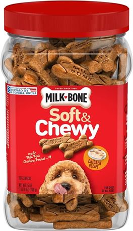 Milk-Bone Soft & Chewy Dog Treats, Chicken, 25 Ounce