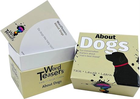 WORD TEASERS About Dogs - Fun & Funny Dog Trivia Game for Kids & Adults - Conv