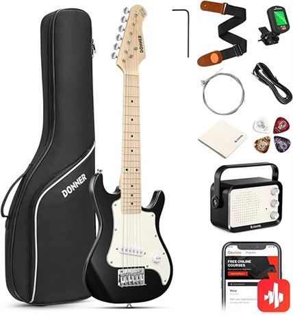 30 Inch- Donner Electric Guitar Kid Beginner Kit ST Style Mini Size ST Electric