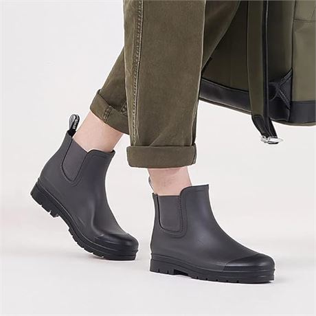 41EU - planone Short rain boots for women waterproof garden shoes anti-slipping
