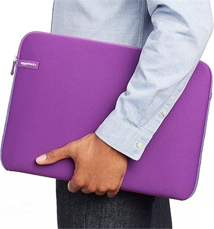 2 PACK - Amazon Basics 17.3-Inch Laptop Sleeve, Protective Case - Purple