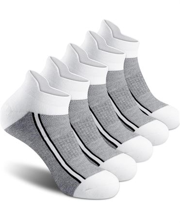 9-12 - Gonii Men's Running Athletic Ankle Socks - Thick Cushioned Low Cut Socks