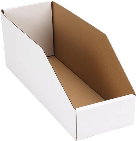 35 Pack, 12x4x4.5inch- EXYGLO Cardboard Boxes, Corrugated Storage Bins, Pantry O