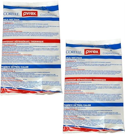 Pyrex Portables Large Hot/Cold 2 Pack for Freezer or Microwave - 2 Pack