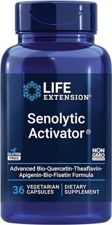 36 Vegetarian Capsules - Life Extension Senolytic Activator - with Quercetin, Fi