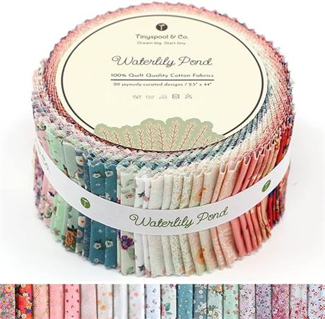 Tinyspool & Co. Jelly Roll Fabric Strips for Quilting, 40 STRIPS