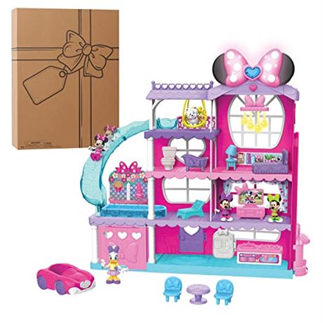 Disney Junior Minnie Mouse Ultimate Mansion 22-inch Playset with Bonus Figures,
