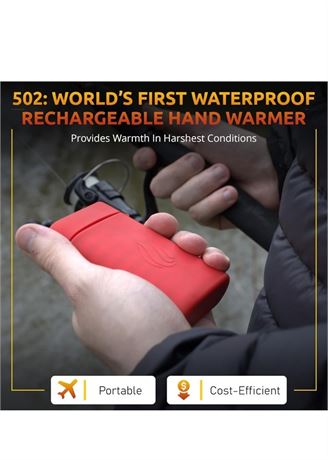 Rechargeable Hand Warmer - POWERPAW 502 USB-C IP67 Rated Waterproof Portable