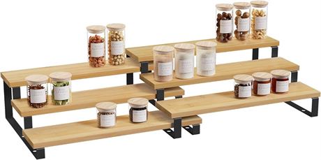 Spice Rack, Set of 2 Cabinet Shelf Organizers, 3-Tier Extendable Spice w/*ISSUE*
