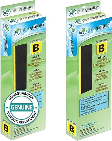 Germ Guardian FLT48252PK HEPA Genuine Air Purifier Replacement Filter B Multi-Pa