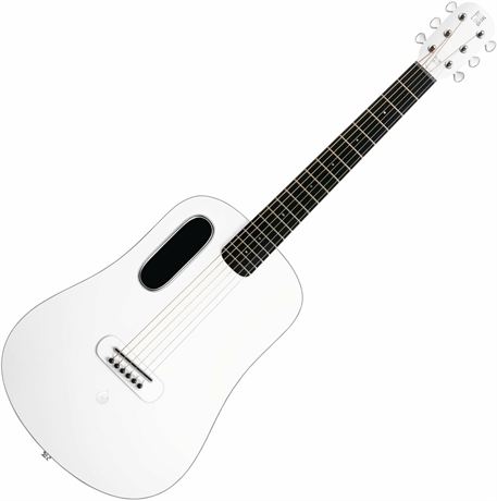 Lava Music Blue Lava Touch Acoustic-Electric Guitar with Airflow Bag Sail White