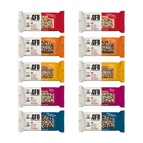 10 BARS (2.05 oz ea) - The Gluten Free Brothers - Snack Bar Variety Pack - Glute