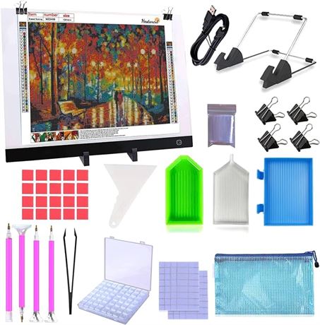 B4 Diamond Painting LED Light Pad Kit, 5D Diamond Painting Accessories Tool Kit