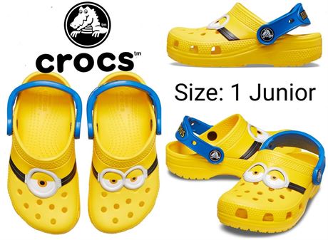 Crocs unisex-child Despicable Me Minions Clogs, Size 1 Junior
