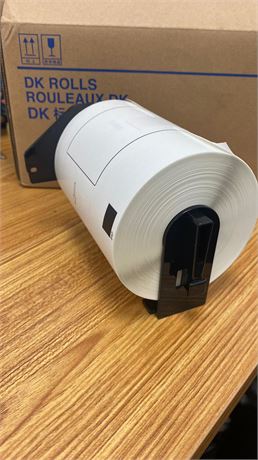 Brother Genuine DK-12473PK Die-Cut Large Shipping Paper Labels, 4.07 in x 6.4 in