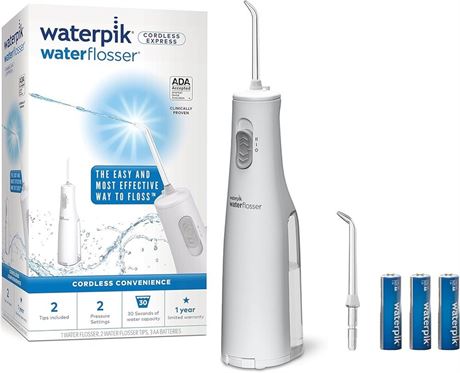 Waterpik Cordless Water Flosser, Battery Operated & Portable for Travel & Home,