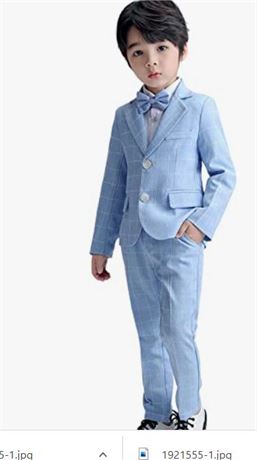 SIZE 8\10 LOLANTA Boys Suit Wedding Ring Bearer Outfit Kids Suit Set; Plaid, Str