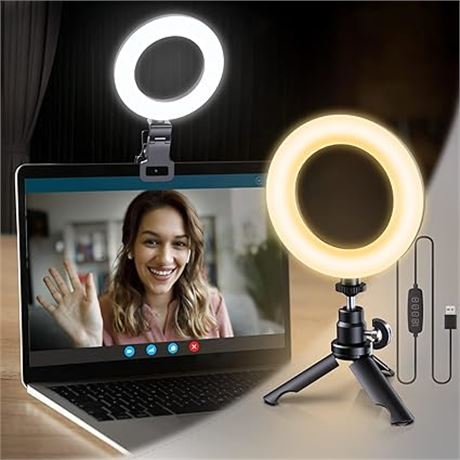*SIMILAR, 6'' -Ring Light for Laptop/Phone, Video Conference Light Computer Ring