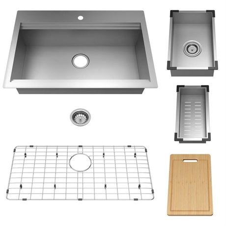 American Standard Chive Single Kitchen Sink Work Station