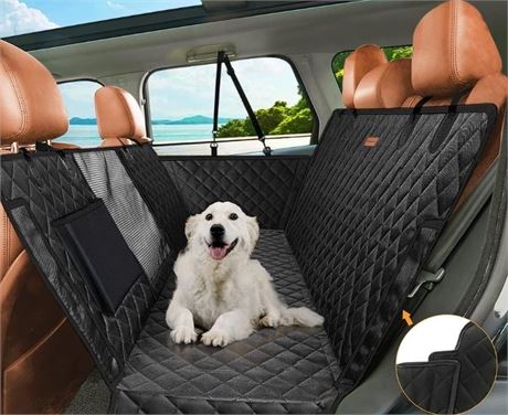 nzonpet 4-in-1 Dog Car Seat Cover, 100% Waterproof Scratchproof Hammock with Big