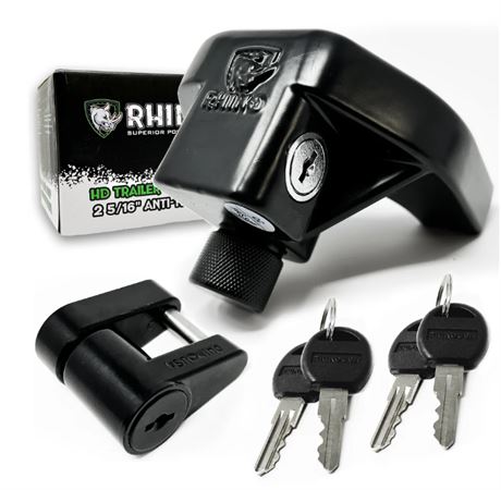 Rhino USA Trailer Hitch Coupler Lock Kit (Includes 2-5/16" Coupler) Heavy Duty A