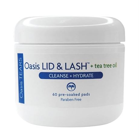 Oasis LID & LASH Eyelid & Lash Cleansing Pads, Contain tea Tree Oil