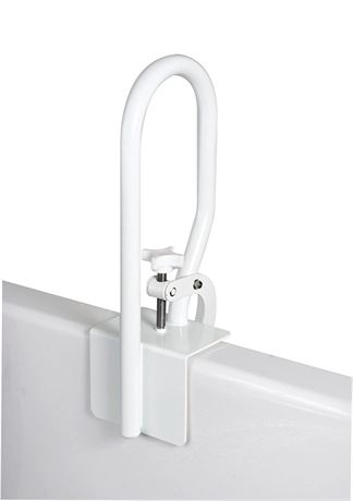 Carex White Bathtub Rail - Grab Bars for Bathroom, Bathtubs & Showers