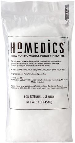 HoMedics ParaSpa Paraffin Wax Refill, 2 one-pound packages of pure, hypoallergen