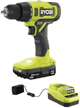 RYOBI ONE+ 18V Cordless 1/2 in. Drill/Driver Kit with (1) 1.5 Ah Battery and Cha