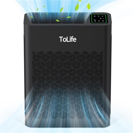 ToLife Air Purifiers for Home Large Room Up to 1095 Ft² with PM 2.5 Display
