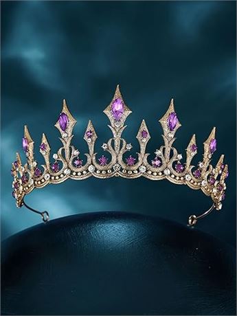6.1"x2.83"- SWEETV Princess Tiaras for Women Queen Crown Crystal Tiaras and Crow