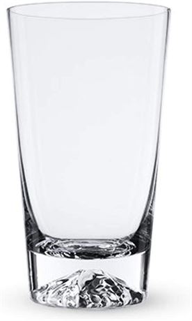 Foster & Rye 5711 Summit Pint Glass in Silver Base, Clear-4PACK