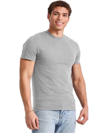 XLT, Hanes Originals Men's Cotton T-Shirt (Big & Tall Sizes) Light Steel XLT